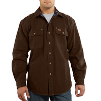 Košile carhartt - 100590 Weathered Canvas Shirt Jac DKB