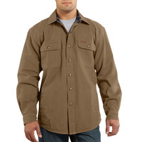Košile carhartt - 100590 Weathered Canvas Shirt Jac FRB
