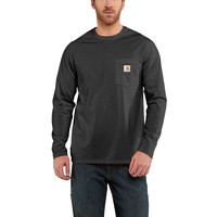 Carhartt triko - 100393 FORCE™ Cotton L-Sleeve T-shirt Carbon heather