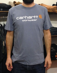 Carhartt triko -101214 Core Logo S-Sleve T-shirt Flint Stone