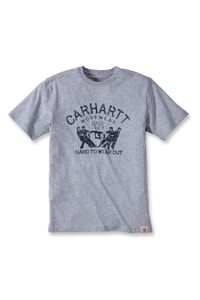Carhartt triko -102097 Maddock Hard To Wear Out S-Sleve T-shirt Heather Grey