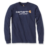 Carhartt triko -102564412 Core Logo L-Sleve T-shirt Navy