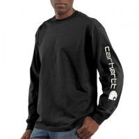 Carhartt triko - EK231BLK Long-Sleeve Graphic Logo T-Shirt