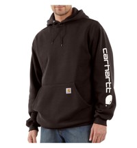 Mikina Carhartt - K288DKB Midweight Signature Sleave Logo Hooded Swearshirt