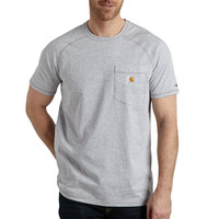 Carhartt triko - 100410 FORCE™ Cotton S-Sleeve T-Shirt Heather Grey