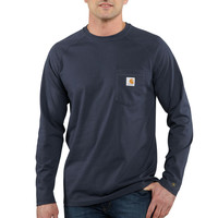 Carhartt triko - 100393 FORCE™ Cotton L-Sleeve T-shirt Navy