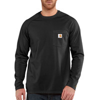 Carhartt triko - 100393 FORCE™ Cotton L-Sleeve T-shirt Black