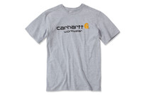 Carhartt triko -101214 Core Logo S-Sleve T-shirt Heather Grey